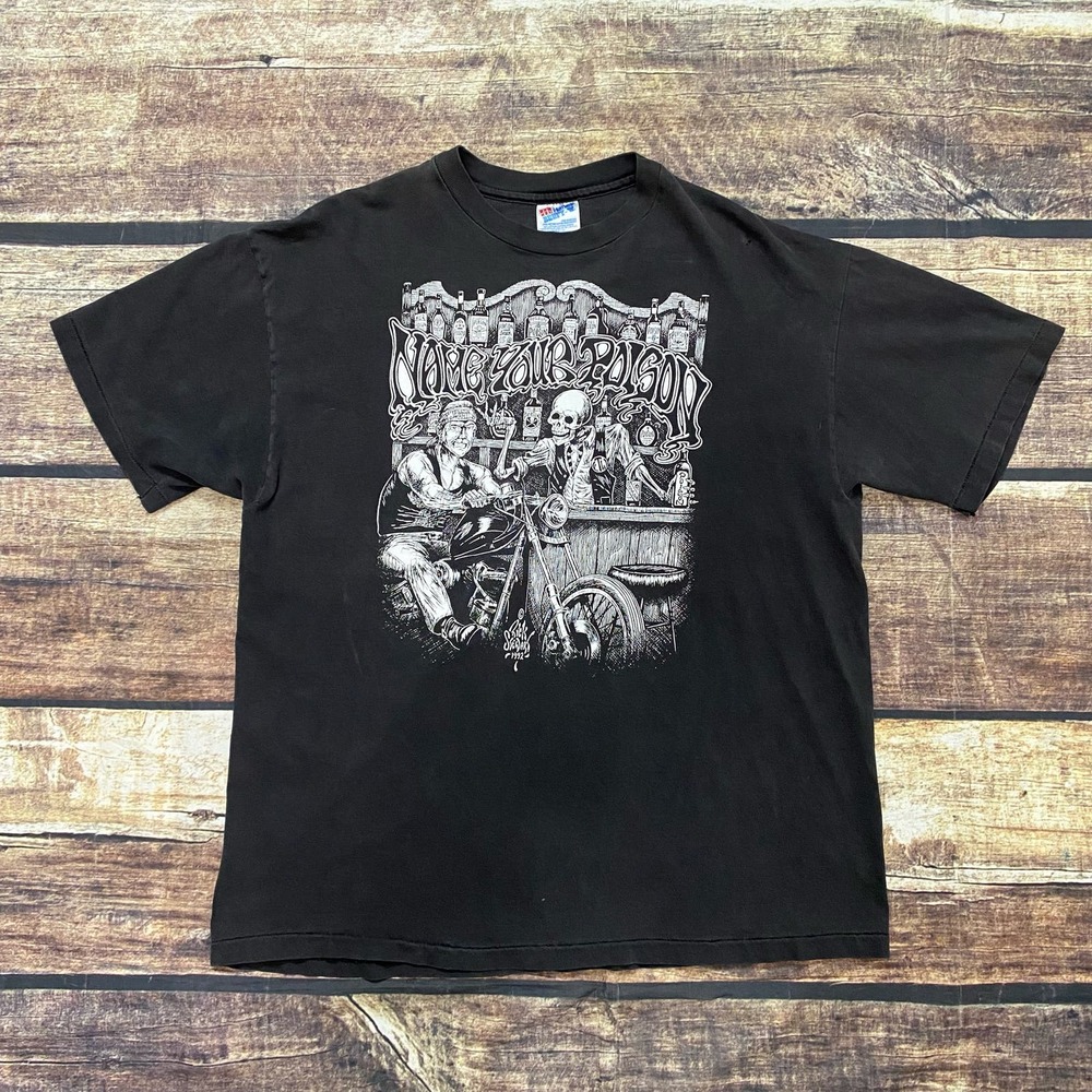 ❌SOLD❌ Vintage 1992 Rick Stewart Pick Your Poison Shirt XL Single Stitch Biker